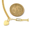 Brass Pendant Necklaces with Curb & Paperclip Chains NJEW-JN04608-01-3