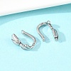 Rose Flower 316 Stainless Steel Clip on Nose Rings AJEW-C044-12AS-2