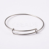 Non-Tarnish Adjustable 304 Stainless Steel Expandable Bangle Making X-BJEW-L604-10-1