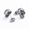 Retro 304 Stainless Steel Stud Earrings EJEW-L248-002AS-2