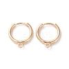 Rack Plating Brass Huggie Hoop Earring Findings KK-S405-02G-1