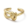 Rack Plating Brass Knot Open Cuff Rings for Women RJEW-Q777-02G-2