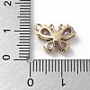 Brass Micro Pave Cubic Zirconia Charms KK-G491-28G-02-3