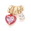 Brass Pave Cubic Zirconia Pendants KK-T072-41G-1