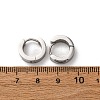 304 Stainless Steel Cubic Zirconia Hoop Earrings EJEW-D331-11P-3