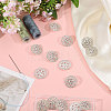 16Pcs  1-Hole Alloy Rhinestone Shank Buttons BUTT-CA0001-32-5