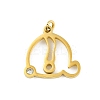 304 Stainless Steel Pendants LS-STAS-R137-01G-Q-1