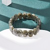 Natural Labradorite Faceted Beaded Stretch Bracelets for Women BJEW-K251-07L-2