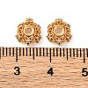 Brass Micro Pave Clear Cubic Zirconia Bead Caps KK-K378-46A-HG-2