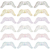 36Pcs 6 Colors Transparent Acrylic Round Beads MACR-SC0001-47-1