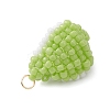 Glass Seed Beaded Fruit Pendants PALLOY-MZ00894-5