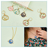 Alloy Enamel Pendant Stitch Markers HJEW-AB00326-5