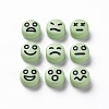 Opaque Pale Green Acrylic Beads X-MACR-N008-42-C09-2