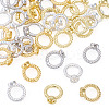 40Pcs 4 Colors Brass Ring Charm Connectors KK-TA0008-48-3