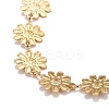 Enamel Daisy Link Chain Necklace NJEW-P220-01G-04-3