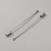 304 Stainless Steel Eye Pins Brooch Findings STAS-TAC0024-05B-1