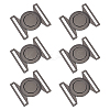 6 Sets Zinc Alloy Side Release Buckles FIND-BC0019-63B-1