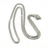 Tarnish Resistant Trendy Men's 201 Stainless Steel Curb Chain Necklaces NJEW-L043A-42P-1