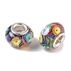 Transparent Resin Rondelle European Beads RESI-S023-12-2