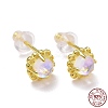 925 Sterling Silver Stud Earrings EJEW-M202-02G-3