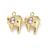 Rack Plating Alloy Glass Pendants FIND-I037-08LG-03-2