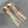 304 Stainless Steel Stud Earrings EJEW-Z098-02G-1