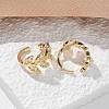 Brass Micro Pave Clear Cubic Zirconia Cuff Earrings X-EJEW-I249-11G-2