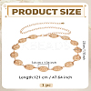 1Pc Alloy Oval Link Chain Belts AJEW-LP0007-43G-2