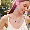 110Pcs 11 Colors Electroplate Glass Pendants PALLOY-TAC0309-8
