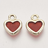 Light Gold Plated Alloy Charms X-ENAM-T009-10A-1