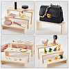 3-Tier Rectangle Wood Jewelry Display Risers ODIS-WH0038-06-4