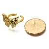 Rack Plating Brass Micro Pave Cubic Zirconia Cuff Finger Rings for Women RJEW-M028-25G-07-3