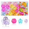 80Pcs 4 Styles Transparent Acrylic Beads MACR-FS0001-61-2