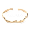 304 Stainless Steel Twist Wave Cuff Bangles LS-BJEW-F457-20G-1
