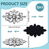 2Pcs Flower Glass Rhinestone Costume Accessories FIND-FG0004-81B-2