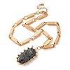 Iron & Alloy Pendant Necklaces for Women NJEW-U046-05G-2