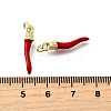 Brass Enamel Pendants KK-Q066-22G-3