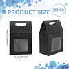 Rectangle Paper Storage Gift Boxes with Clear Window CON-WH0095-60-2