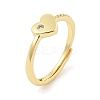 Brass Micro Pave Cubic Zirconia Adjustable Finger Rings for Women LS-RJEW-U032-05G-4