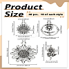 40Pcs 4 Styles Tibetan Style Zinc Alloy Pendants FIND-LP0004-63-2