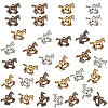 120Pcs 4 Colors Tibetan Style Alloy Pendants TIBEP-PH0005-20-RS-WH-2
