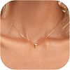 304 Stainless Steel Initial Pendant with Brass Box Chain Necklaces for Women FS-WG8229D-20-1