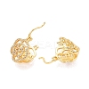 Flower Clear Cubic Zirconia Hoop Earrings EJEW-N054-62G-3