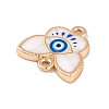 Alloy Blue Enamel Connector Charms ENAM-Z012-02A-G-2