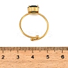304 Stainless Steel Pave Single Cubic Zirconia Cuff Rings for Women SA-CBAABBA-08A-G-3