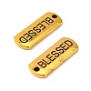 Tibetan Style Alloy Rectangle with Word Blessed Pendants LS-TIBEP-Q043-060AG-RS-2
