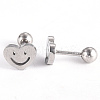 Tarnish Resistant 201 Stainless Steel Barbell Cartilage Earrings EJEW-R147-25-4