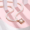 PVD Vacuum Plating 304 Stainless Steel Colorful Cubic Zirconia Rhombus Pendant Necklaces STAS-Z114-23G-2