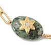 Natural African Jade 304 Stainless Steel Bracelet for Women BJEW-Z070-01G-03-2