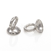 201 Stainless Steel Bead Cap Pendant Bails STAS-G224-24P-05-2